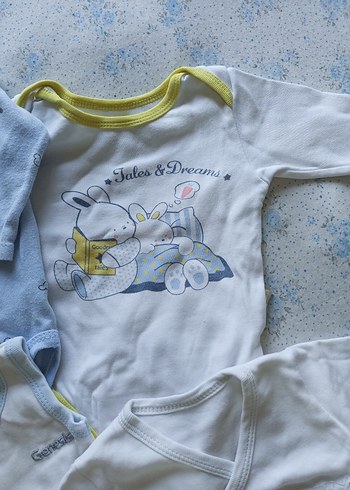 Renkli Baskılı Uzun ve Kısa Kollu Bebek Body - Görsel 4