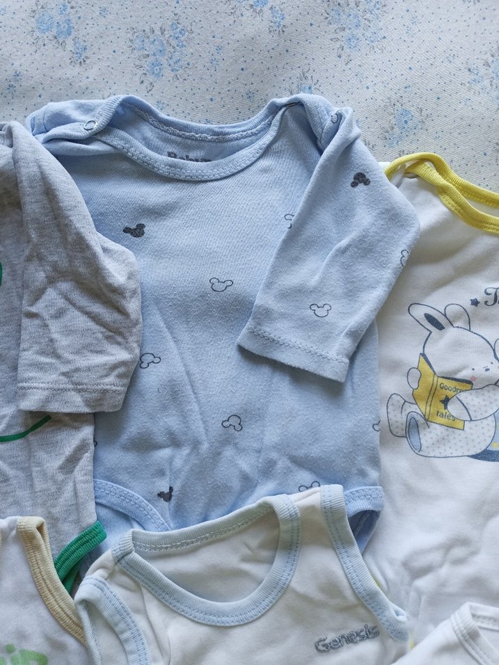 Renkli Baskılı Uzun ve Kısa Kollu Bebek Body - Görsel 3