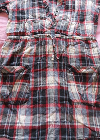 LC Waikiki 11-12 Yaş Bohem Ekoseli Düğmeli Gömlek - Görsel 2