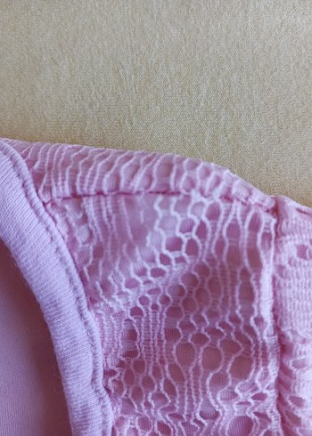 Kız Çocuk Dantelli Pembe Bolero - Görsel 3