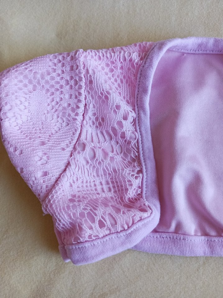 Kız Çocuk Dantelli Pembe Bolero - Görsel 2