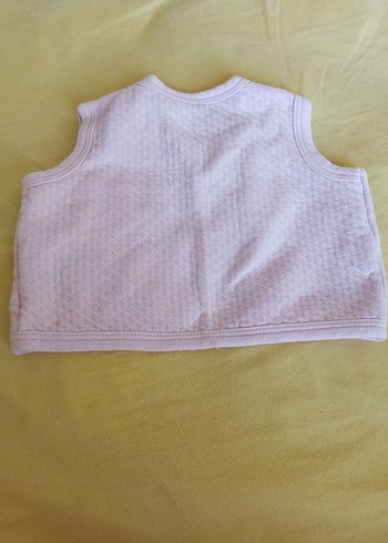 Kız Çocuk Pembe Pamuklu Düğmeli Yelek - Görsel 4