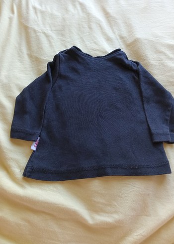 3-6 Ay Siyah Uzun Kollu Pamuklu Basic Tişört - Görsel 2