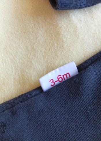 3-6 Ay Siyah Uzun Kollu Pamuklu Basic Tişört - Görsel 3