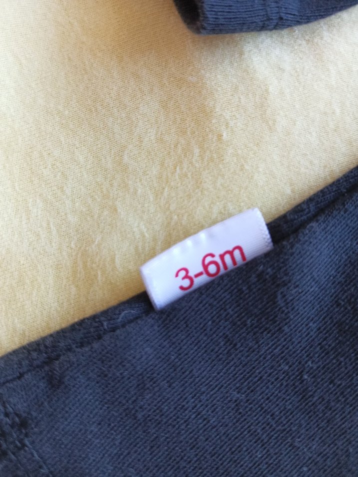 3-6 Ay Siyah Uzun Kollu Pamuklu Basic Tişört - Görsel 3