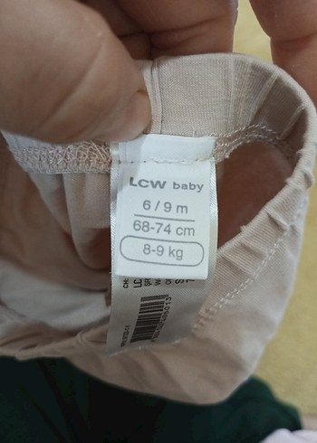 Kız Çocuk Bej ve Beyaz Pamuklu Elastik Tayt - Görsel 5