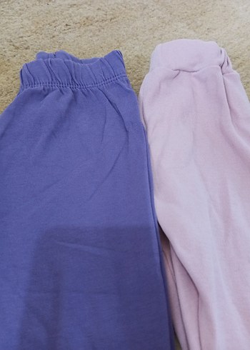 Kız Çocuk Mor ve Pembe Penye Piijama - Görsel 3