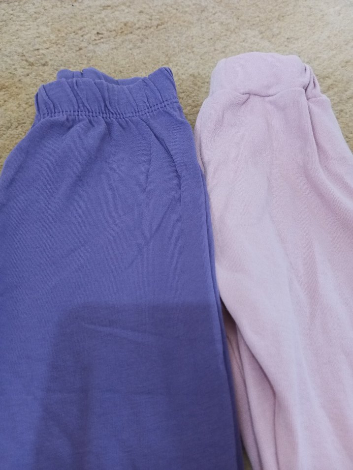 Kız Çocuk Mor ve Pembe Penye Piijama - Görsel 3