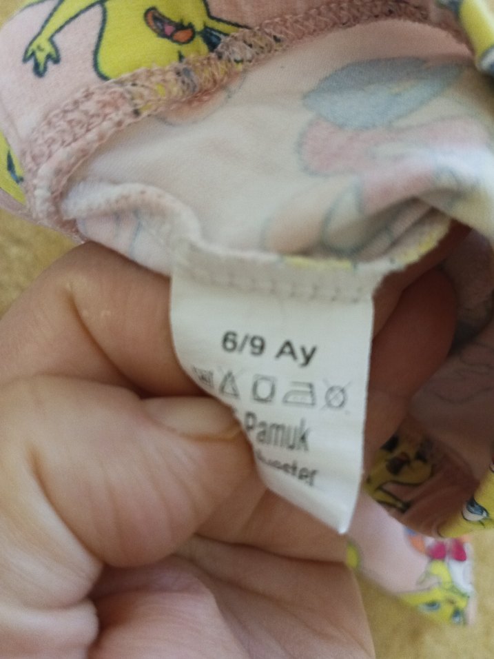 Kız Çocuk Pamuklu Desenli Tayt Seti - Görsel 4