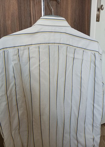 Erkek Keten Gömlek, Kısa Kollu, Düğmeli - Görsel 3