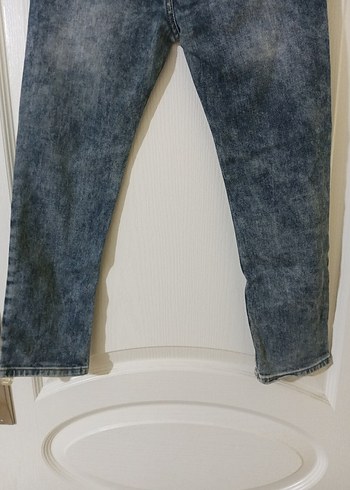 Erkek Çocuk Lacivert Gri Batik Desenli Denim Pantolon - Görsel 7