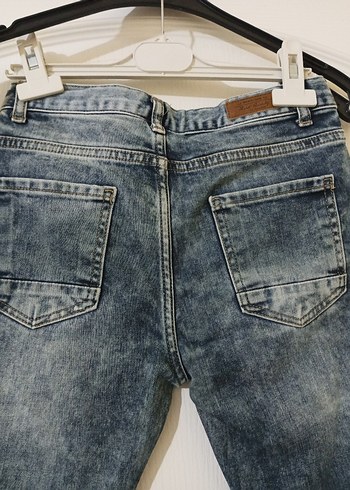 Erkek Çocuk Lacivert Gri Batik Desenli Denim Pantolon - Görsel 6