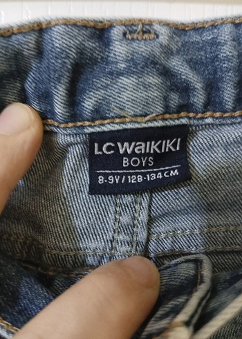 Erkek Çocuk Lacivert Gri Batik Desenli Denim Pantolon - Görsel 4
