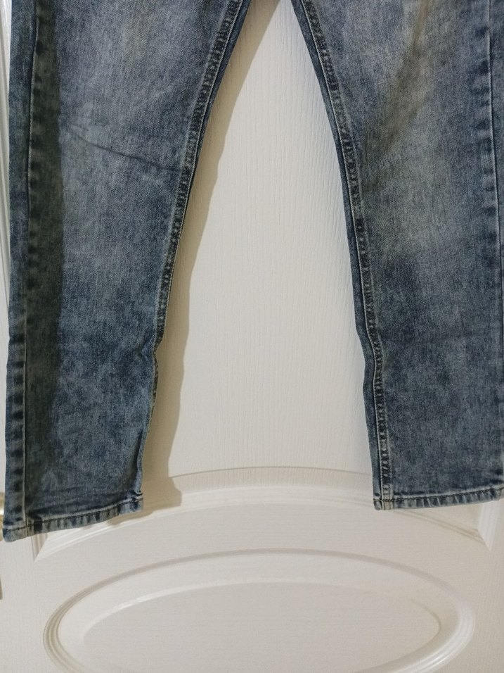 Erkek Çocuk Lacivert Gri Batik Desenli Denim Pantolon - Görsel 3