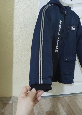 Koyu Mavi Erkek Çocuk Fermuarlı Mont - Görsel 5