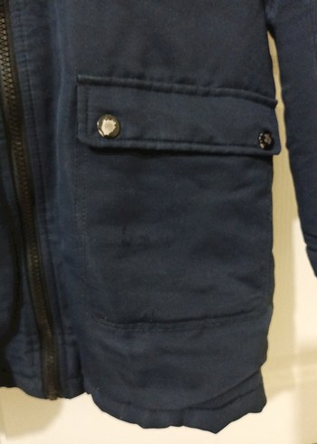 Koyu Mavi Erkek Çocuk Fermuarlı Mont - Görsel 4