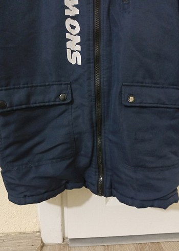 Koyu Mavi Erkek Çocuk Fermuarlı Mont - Görsel 3