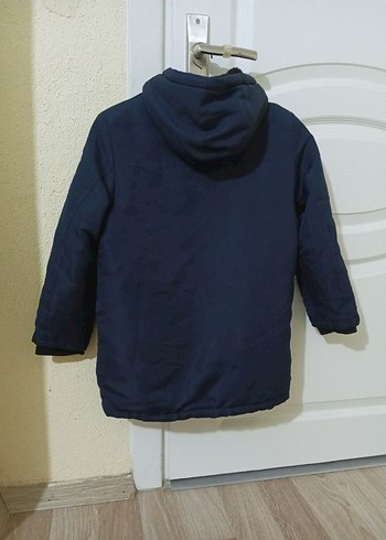 Koyu Mavi Erkek Çocuk Fermuarlı Mont - Görsel 6