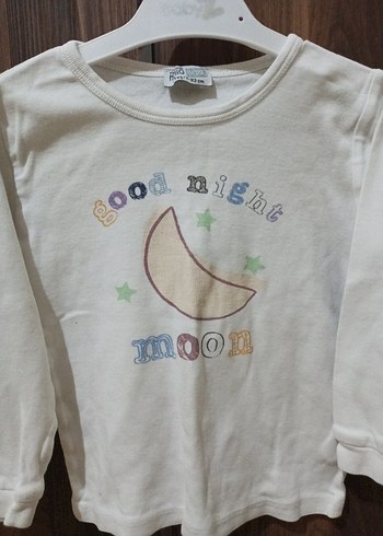 Kız Çocuk Beyaz Uzun Kollu Baskılı Tişört - Görsel 2