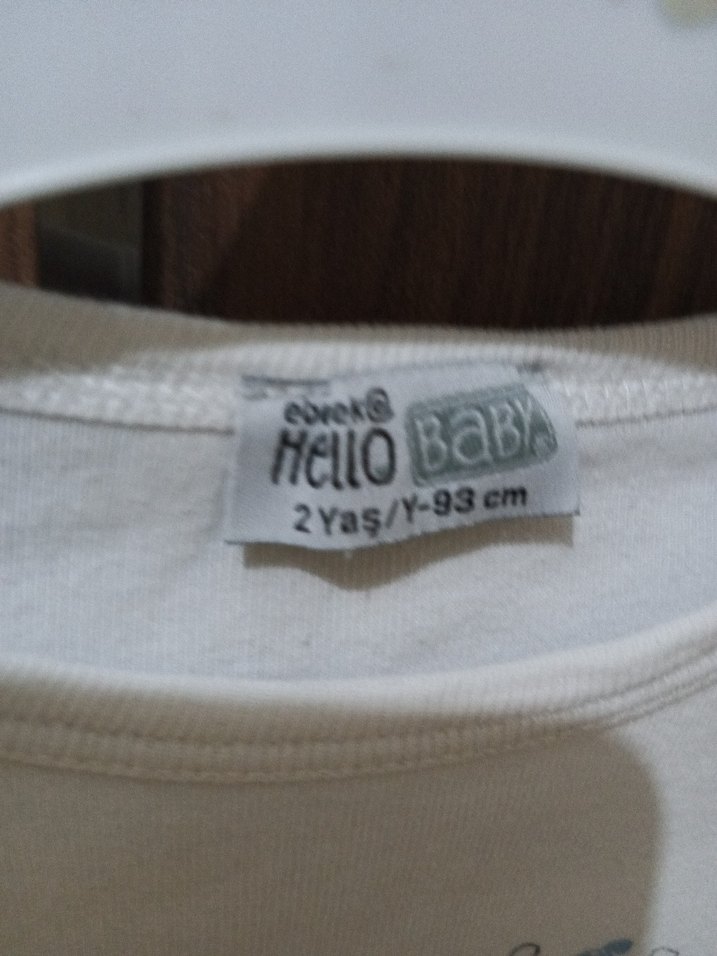 Kız Çocuk Beyaz Uzun Kollu Baskılı Tişört - Görsel 4