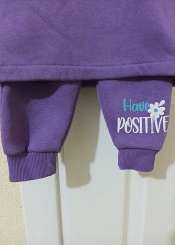 6-9 Ay Mor Bebek Kız Uzun Kollu Takım - Görsel 3