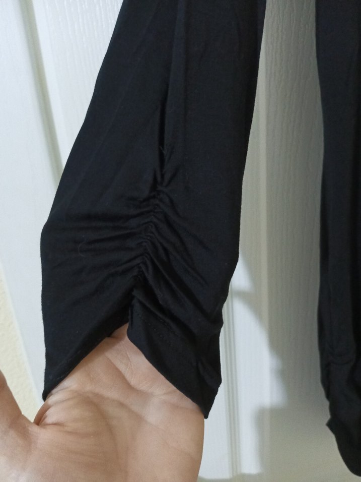 Payetli Siyah Uzun Kollu Tişört - Görsel 3