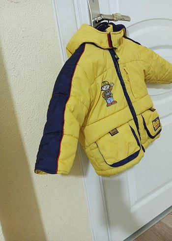 Sarı Bob Builder Desenli Erkek Çocuk Mont - Görsel 4