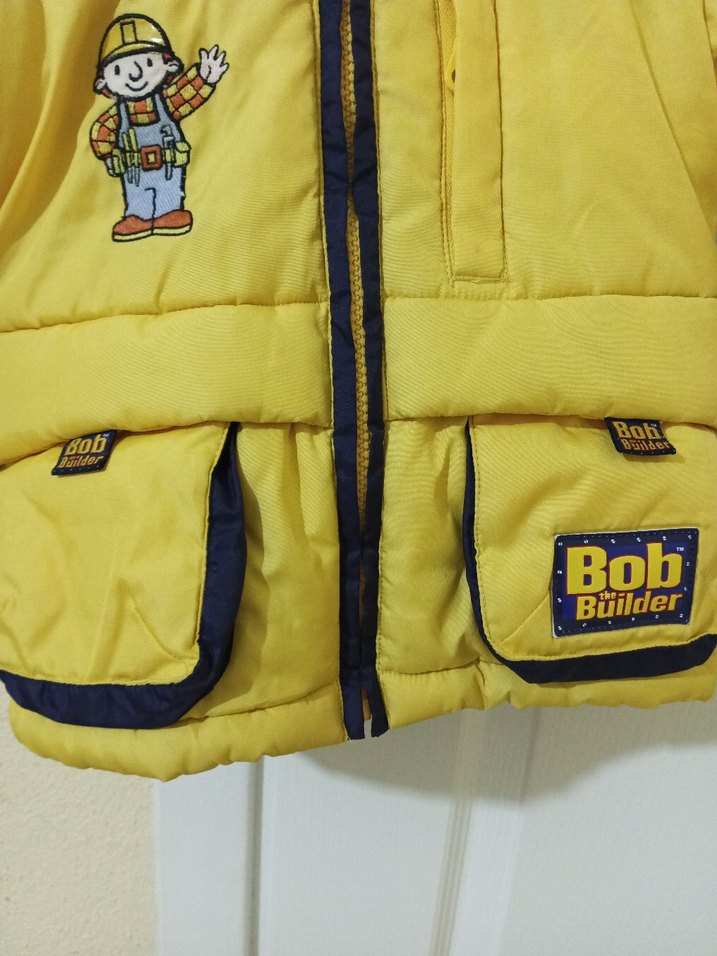 Sarı Bob Builder Desenli Erkek Çocuk Mont - Görsel 3