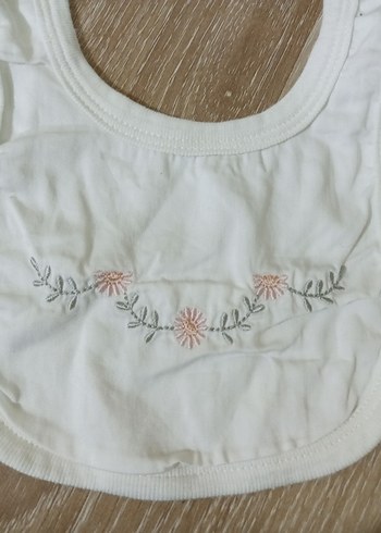Nakışlı Beyaz Bebek Önlükleri Seti - Görsel 3