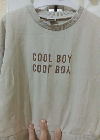 Bej Erkek Çocuk Uzun Kollu Sweatshirt - Görsel 2