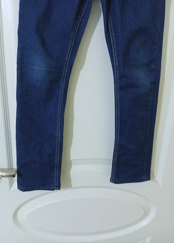 Kemer Detaylı Lacivert Erkek Çocuk Kot Pantolon - Görsel 3