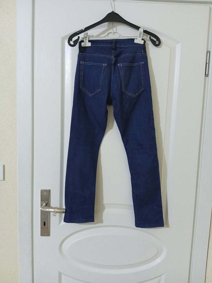 Kemer Detaylı Lacivert Erkek Çocuk Kot Pantolon - Görsel 5