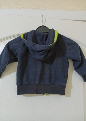 Kapüşonlu Erkek Çocuk Gri Fermuarlı Sweatshirt - Görsel 4