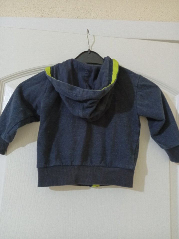 Kapüşonlu Erkek Çocuk Gri Fermuarlı Sweatshirt - Görsel 4