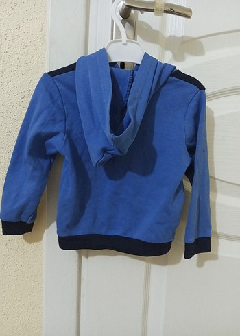 Renkli Baskılı Fermuarlı Erkek Kapüşonlu Sweatshirt - Görsel 3