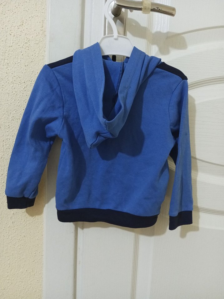 Renkli Baskılı Fermuarlı Erkek Kapüşonlu Sweatshirt - Görsel 3