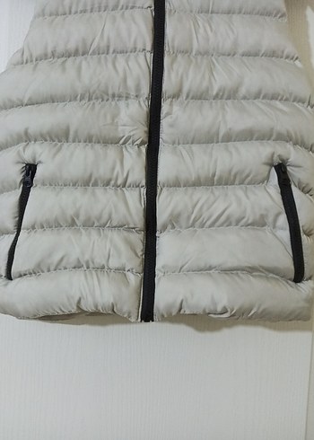 Bej Yüksek Yakalı Çocuk Şişme Yelek - Görsel 3