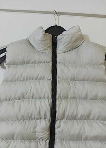 Bej Yüksek Yakalı Çocuk Şişme Yelek - Görsel 2