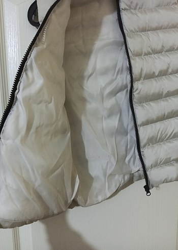 Bej Yüksek Yakalı Çocuk Şişme Yelek - Görsel 4