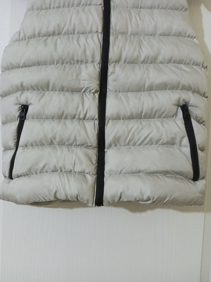 Bej Yüksek Yakalı Çocuk Şişme Yelek - Görsel 3