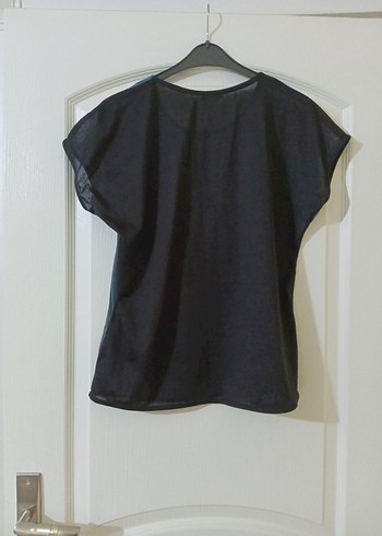 Renkli Desenli Kadın Kısa Kollu Bluz - Görsel 5