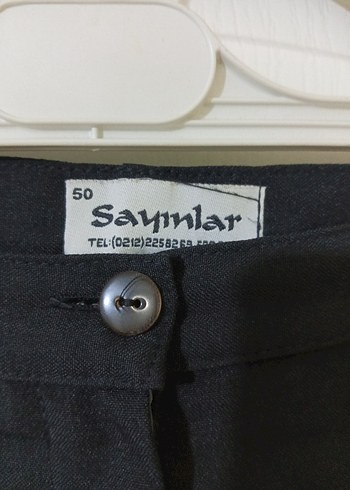 Füme Kemerli Keten Kadın Kumaş Pantolon - Görsel 4