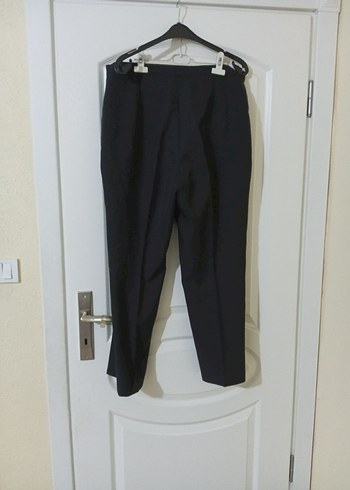 Füme Kemerli Keten Kadın Kumaş Pantolon - Görsel 5