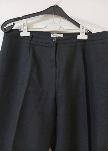 Füme Kemerli Keten Kadın Kumaş Pantolon - Görsel 2