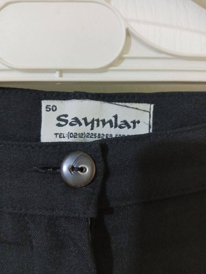 Füme Kemerli Keten Kadın Kumaş Pantolon - Görsel 4