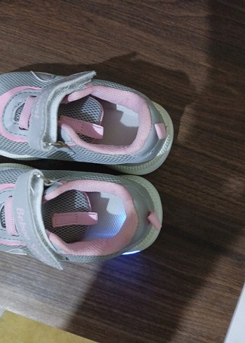 Kız Çocuk Gri Pembe Spor Ayakkabı - Görsel 8