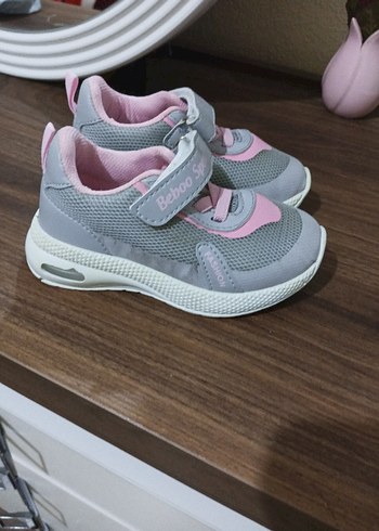 Kız Çocuk Gri Pembe Spor Ayakkabı - Görsel 5