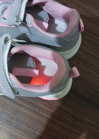 Kız Çocuk Gri Pembe Spor Ayakkabı - Görsel 7