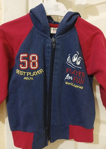 Kapüşonlu Erkek Çocuk Renkli Fermuarlı Sweatshirt - Görsel 2