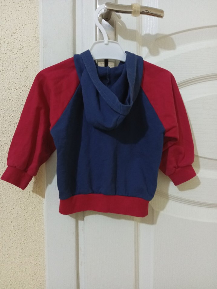 Kapüşonlu Erkek Çocuk Renkli Fermuarlı Sweatshirt - Görsel 3